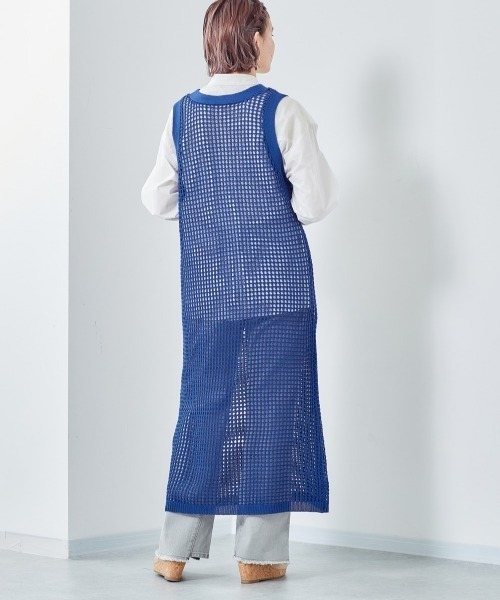 cepo（セポ）の「メッシュニットワンピース（ワンピース・レディース・ブラウン/ベージュ/ブルー・M）」の12枚目の写真