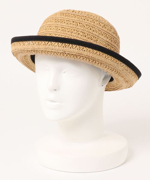 ehka sopo（エヘカソポ）の「透かしブレードボーラーハット（ハット・レディース・ベージュ/ブラウン・ﾌﾘ-）」の2枚目の写真