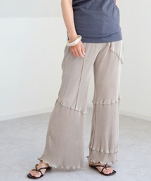 UNFIELD | 【UNFIELD プリーツクロスメローフレアパンツ】(その他パンツ)