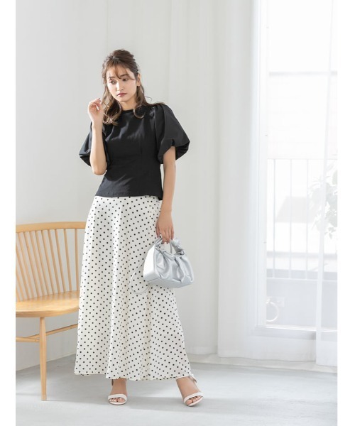 fifth（フィフス）の「ドットロングスカート（スカート・レディース・ホワイト/ブラック・MEDIUM）」の19枚目の写真