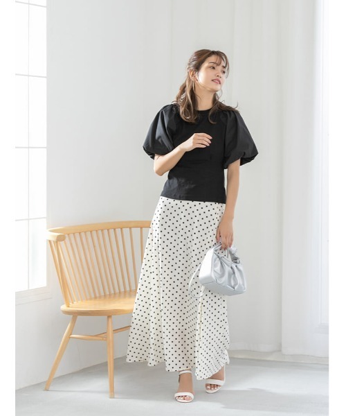 fifth（フィフス）の「ドットロングスカート（スカート・レディース・ホワイト/ブラック・MEDIUM）」の21枚目の写真