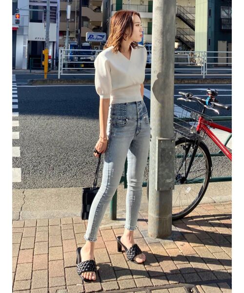 EMODA（エモダ）の「ブレイドスクエアサンダル（サンダル・レディース・ブラック/ホワイト・MEDIUM/LARGE/SMALL）」の7枚目の写真