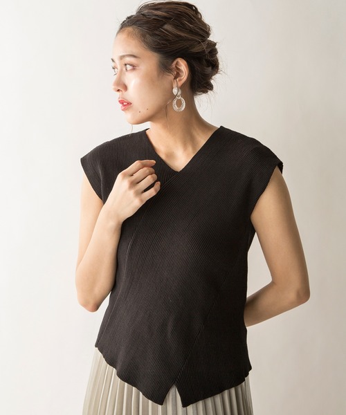 MILLION CARATS（ミリオンカラッツ）の「【STYLE4】2WAYクロスリブニット（ニット/セーター・レディース・オフホワイト/ブラック/カーキ/ブルー・FREE）」の15枚目の写真