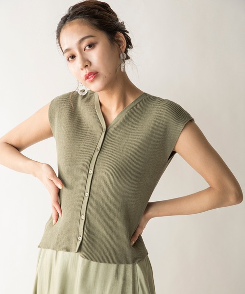 MILLION CARATS（ミリオンカラッツ）の「【STYLE4】2WAYクロスリブニット（ニット/セーター・レディース・オフホワイト/ブラック/カーキ/ブルー・FREE）」の20枚目の写真