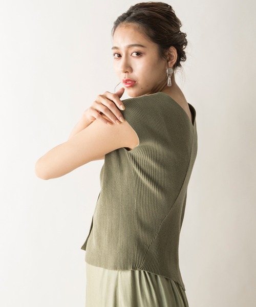 MILLION CARATS（ミリオンカラッツ）の「【STYLE4】2WAYクロスリブニット（ニット/セーター・レディース・オフホワイト/ブラック/カーキ/ブルー・FREE）」の21枚目の写真