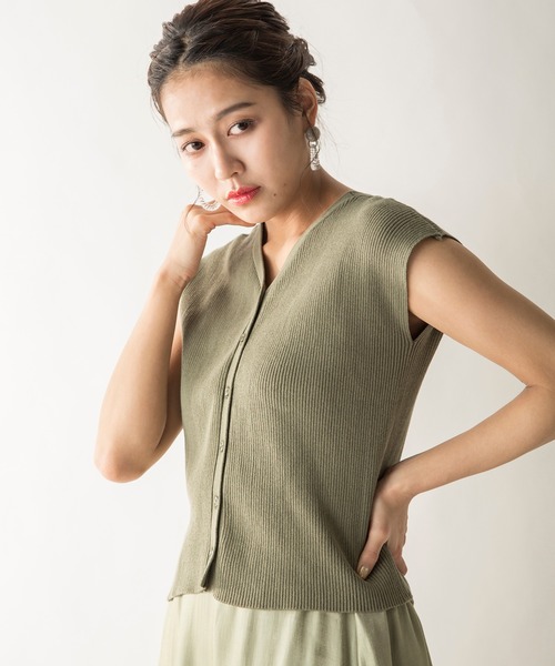 MILLION CARATS（ミリオンカラッツ）の「【STYLE4】2WAYクロスリブニット（ニット/セーター・レディース・オフホワイト/ブラック/カーキ/ブルー・FREE）」の22枚目の写真