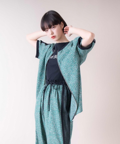 La SRIC（ラスリック）の「La SRIC / メランジ柄2WAYブラウス【セットアップ可】（シャツ/ブラウス・レディース・チャコールグレー/グリーン・38）」の13枚目の写真