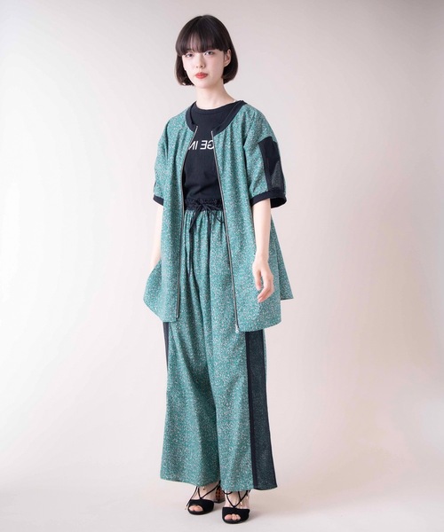 La SRIC（ラスリック）の「La SRIC / メランジ柄2WAYブラウス【セットアップ可】（シャツ/ブラウス・レディース・チャコールグレー/グリーン・38）」の15枚目の写真