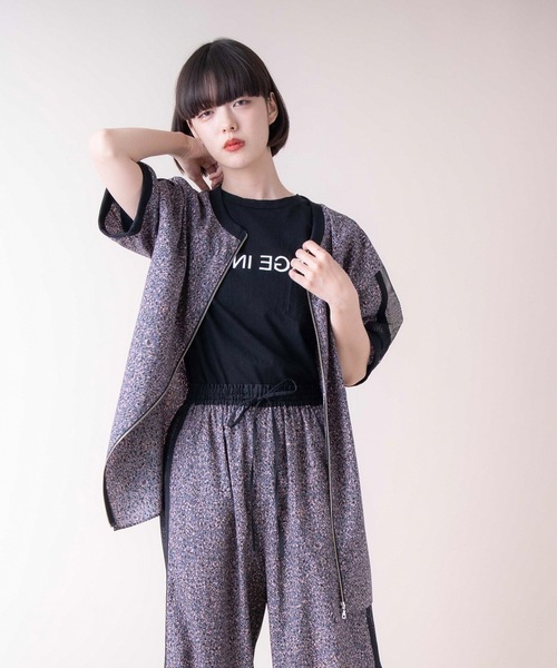 La SRIC（ラスリック）の「La SRIC / メランジ柄2WAYブラウス【セットアップ可】（シャツ/ブラウス・レディース・チャコールグレー/グリーン・38）」の7枚目の写真