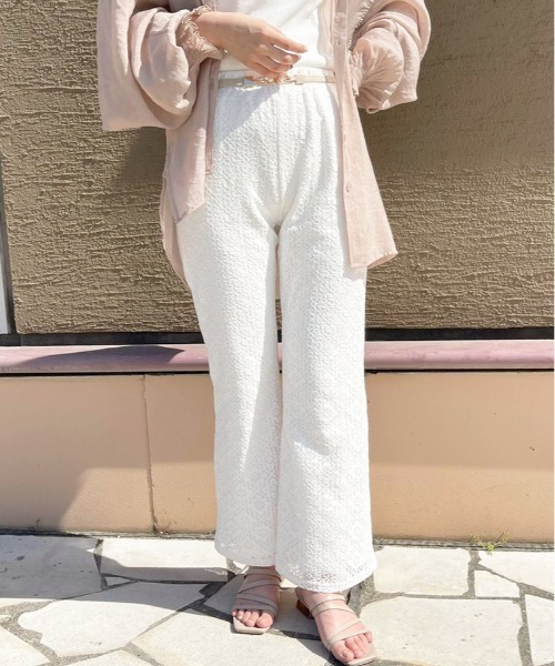 apres jour（アプレジュール）の「レースパンツ【ZOZOTOWN限定アイテム】（その他パンツ・レディース・アイボリー/ピンクベージュ/モカ/オフホワイト・X-LARGE/MEDIUM/SMALL）」の2枚目の写真