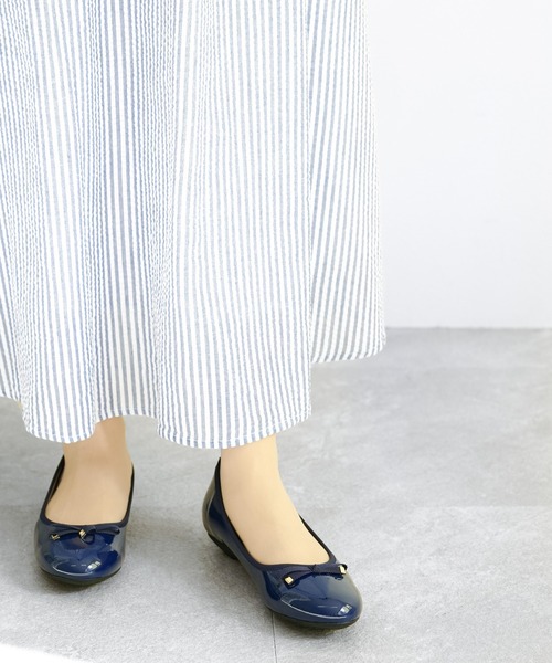 chocolates（チョコラテス）の「防水バレエシューズ【日本製】（バレエシューズ・レディース・ブラック/ベージュ/ネイビー・22cm/22.5cm/23cm/23.5cm/24cm/24.5cm/25cm）」の5枚目の写真