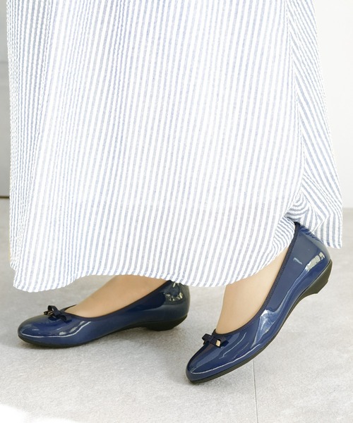 chocolates（チョコラテス）の「防水バレエシューズ【日本製】（バレエシューズ・レディース・ブラック/ベージュ/ネイビー・22cm/22.5cm/23cm/23.5cm/24cm/24.5cm/25cm）」の7枚目の写真