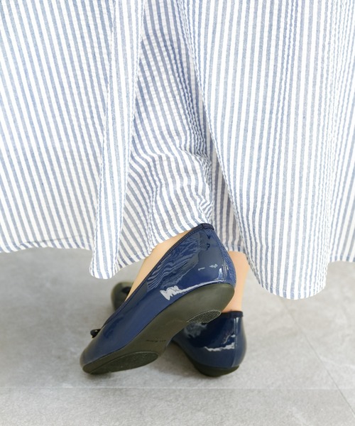 chocolates（チョコラテス）の「防水バレエシューズ【日本製】（バレエシューズ・レディース・ブラック/ベージュ/ネイビー・22cm/22.5cm/23cm/23.5cm/24cm/24.5cm/25cm）」の8枚目の写真