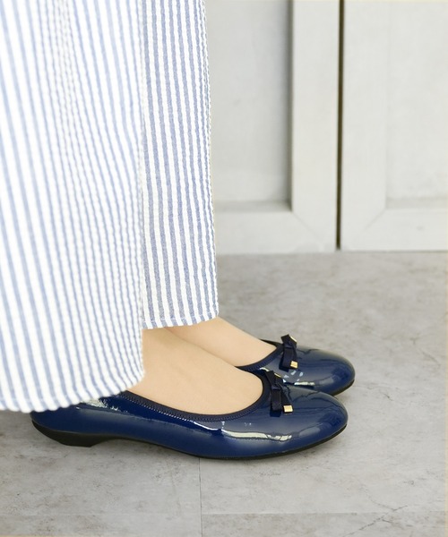 chocolates（チョコラテス）の「防水バレエシューズ【日本製】（バレエシューズ・レディース・ブラック/ベージュ/ネイビー・22cm/22.5cm/23cm/23.5cm/24cm/24.5cm/25cm）」の10枚目の写真