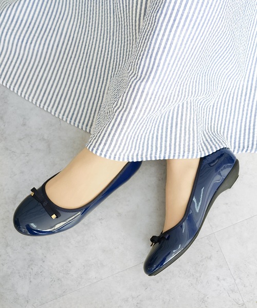 chocolates（チョコラテス）の「防水バレエシューズ【日本製】（バレエシューズ・レディース・ブラック/ベージュ/ネイビー・22cm/22.5cm/23cm/23.5cm/24cm/24.5cm/25cm）」の11枚目の写真