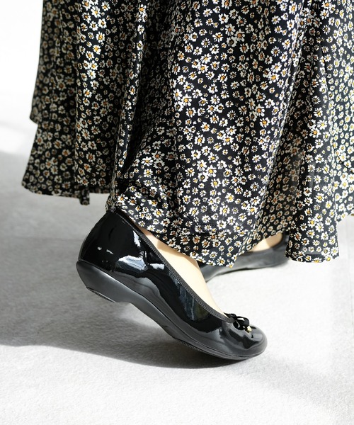 chocolates（チョコラテス）の「防水バレエシューズ【日本製】（バレエシューズ・レディース・ブラック/ベージュ/ネイビー・22cm/22.5cm/23cm/23.5cm/24cm/24.5cm/25cm）」の17枚目の写真