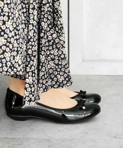 chocolates（チョコラテス）の「防水バレエシューズ【日本製】（バレエシューズ・レディース・ブラック/ベージュ/ネイビー・22cm/22.5cm/23cm/23.5cm/24cm/24.5cm/25cm）」の18枚目の写真