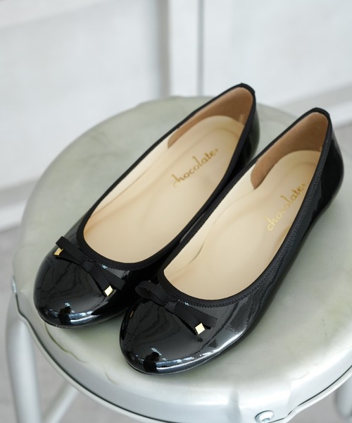 chocolates（チョコラテス）の「防水バレエシューズ【日本製】（バレエシューズ・レディース・ブラック/ベージュ/ネイビー・22cm/22.5cm/23cm/23.5cm/24cm/24.5cm/25cm）」の21枚目の写真