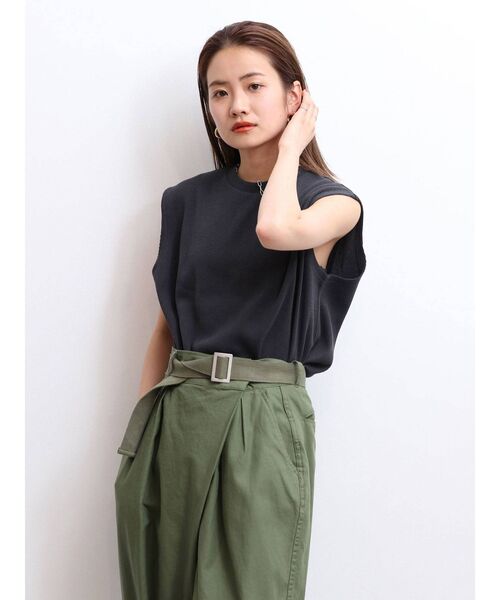 Ungrid（アングリッド）の「【WEB限定】ワッフルルーズタンクトップ（タンクトップ・レディース・オフホワイト/チャコールグレー/オレンジ/ミント/ブルー/パープル・FREE）」の3枚目の写真