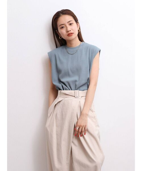 Ungrid（アングリッド）の「【WEB限定】ワッフルルーズタンクトップ（タンクトップ・レディース・オフホワイト/チャコールグレー/オレンジ/ミント/ブルー/パープル・FREE）」の20枚目の写真