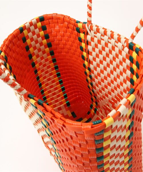 SANRAMI（サンラミ）の「(SANRAMI)メルカドバッグ（トートバッグ・レディース・ブラック/オレンジ・FREE）」の5枚目の写真