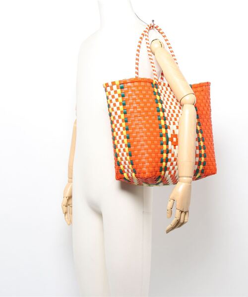 SANRAMI（サンラミ）の「(SANRAMI)メルカドバッグ（トートバッグ・レディース・ブラック/オレンジ・FREE）」の4枚目の写真