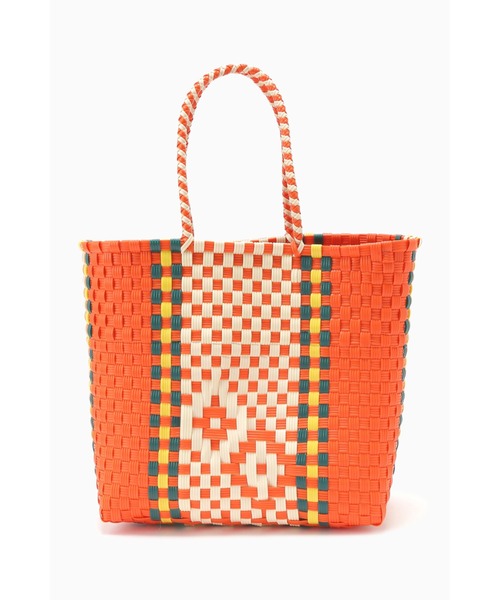 SANRAMI（サンラミ）の「(SANRAMI)メルカドバッグ（トートバッグ・レディース・ブラック/オレンジ・FREE）」の2枚目の写真