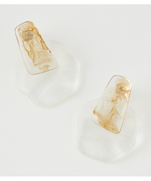 AZUL by moussy（アズールバイマウジー）の「CLEAR NUANCE EARRINGS/クリアニュアンスピアス（ピアス（両耳用）・レディース・クリア/グリーン系その他・FREE）」の10枚目の写真