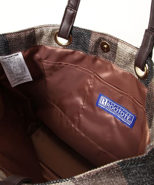 ROOTOTE(ルートート)の「ルートート/ストライプ トートバッグ LT.ミディアム.クロケット.ライン-A(トートバッグ・レディース・ブルー/ブラウン/ピンク・FREE)」の8枚目の写真