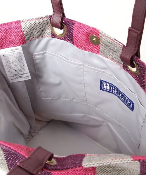 ROOTOTE(ルートート)の「ルートート/ストライプ トートバッグ LT.ミディアム.クロケット.ライン-A(トートバッグ・レディース・ブルー/ブラウン/ピンク・FREE)」の5枚目の写真