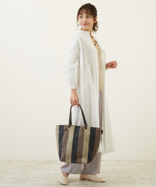 ROOTOTE(ルートート)の「ルートート/ストライプ トートバッグ LT.ミディアム.クロケット.ライン-A(トートバッグ・レディース・ブルー/ブラウン/ピンク・FREE)」の22枚目の写真