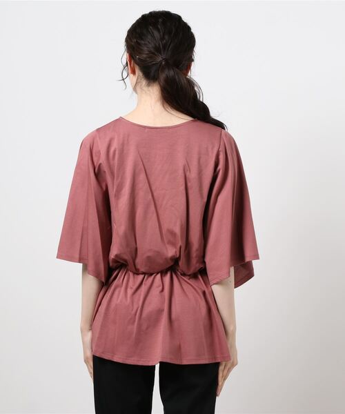 NICOLE white（ニコルホワイト）の「フレアーギャザーカットソー（Tシャツ/カットソー・レディース・ライトグレー/ピンク/ブラック・FREE）」の14枚目の写真