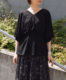 NICOLE white | フレアーギャザーカットソー(Tシャツ/カットソー)