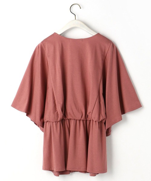 NICOLE white（ニコルホワイト）の「フレアーギャザーカットソー（Tシャツ/カットソー・レディース・ライトグレー/ピンク/ブラック・FREE）」の17枚目の写真