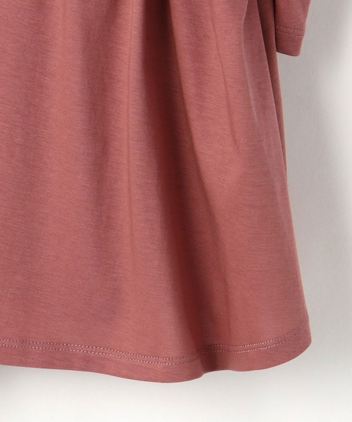 NICOLE white（ニコルホワイト）の「フレアーギャザーカットソー（Tシャツ/カットソー・レディース・ライトグレー/ピンク/ブラック・FREE）」の6枚目の写真