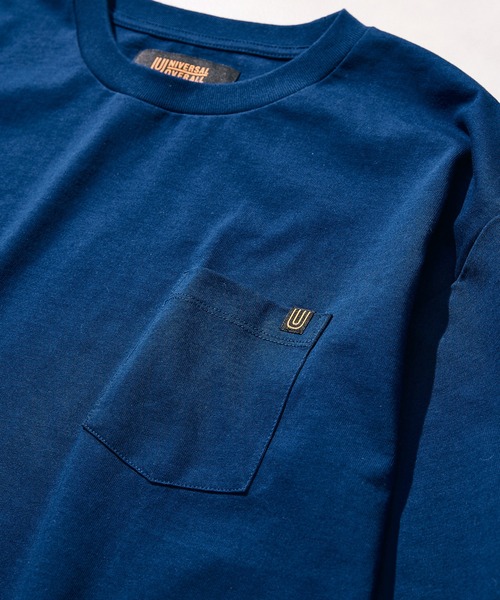 UNIVERSAL OVERALL（ユニバーサルオーバーオール）の「【UNIVERSAL OVERALL/ユニバーサルオーバーオール】別注 ポケットTシャツ[無地T/オーバーサイズ/ユニセックス対応]（Tシャツ/カットソー・メンズ・ホワイト/ブラック/グレー/グリーン/ネイビー・MEDIUM/LARGE）」の5枚目の写真