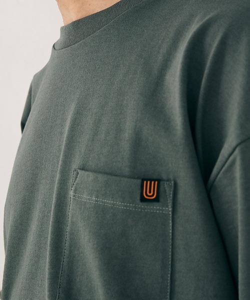 UNIVERSAL OVERALL（ユニバーサルオーバーオール）の「【UNIVERSAL OVERALL/ユニバーサルオーバーオール】別注 ポケットTシャツ[無地T/オーバーサイズ/ユニセックス対応]（Tシャツ/カットソー・メンズ・ホワイト/ブラック/グレー/グリーン/ネイビー・MEDIUM/LARGE）」の4枚目の写真