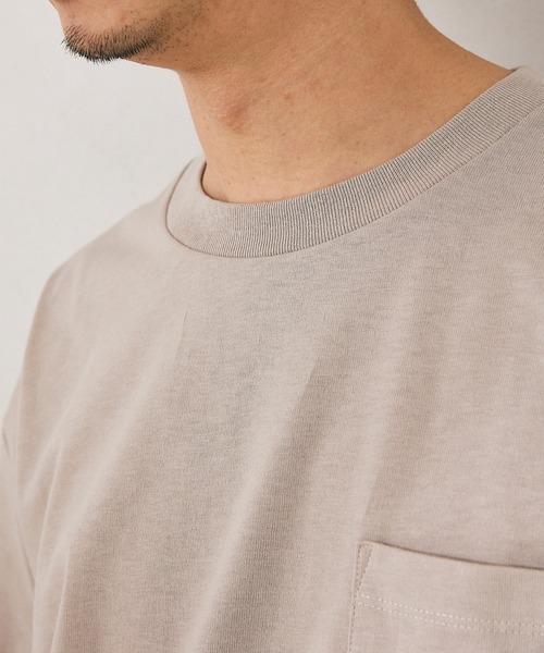 UNIVERSAL OVERALL（ユニバーサルオーバーオール）の「【UNIVERSAL OVERALL/ユニバーサルオーバーオール】別注 ポケットTシャツ[無地T/オーバーサイズ/ユニセックス対応]（Tシャツ/カットソー・メンズ・ホワイト/ブラック/グレー/グリーン/ネイビー・MEDIUM/LARGE）」の8枚目の写真