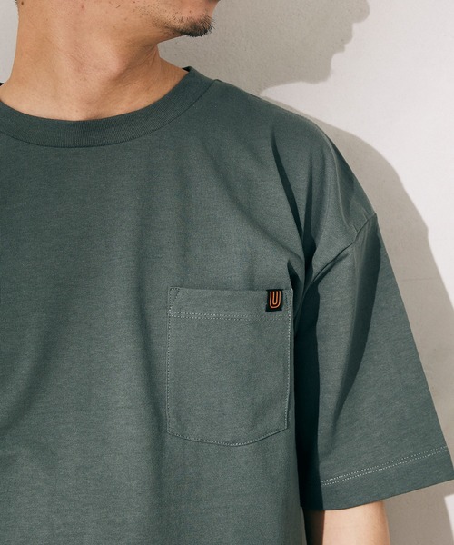 UNIVERSAL OVERALL（ユニバーサルオーバーオール）の「【UNIVERSAL OVERALL/ユニバーサルオーバーオール】別注 ポケットTシャツ[無地T/オーバーサイズ/ユニセックス対応]（Tシャツ/カットソー・メンズ・ホワイト/ブラック/グレー/グリーン/ネイビー・MEDIUM/LARGE）」の13枚目の写真