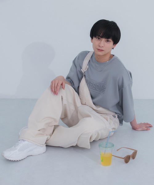 PairPair(ペアペア)の「ダンボールBIG T(ユニセックス)(Tシャツ/カットソー・レディース・オフホワイト/ピンク/イエロー/グレイッシュブルー・MEDIUM/LARGE)」の6枚目の写真