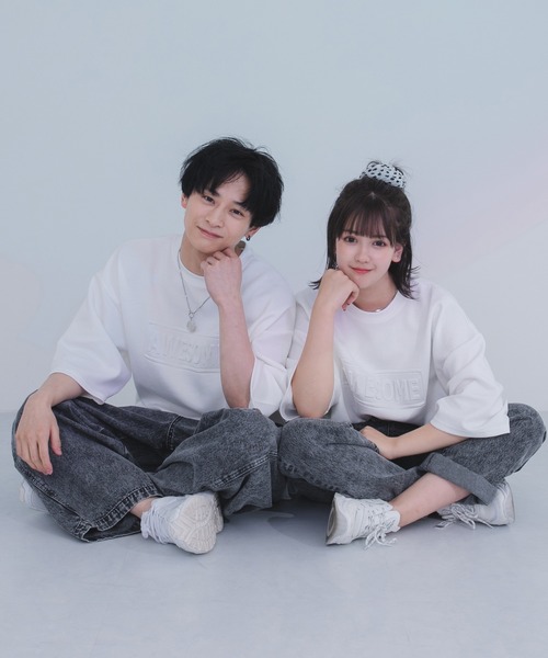 PairPair(ペアペア)の「ダンボールBIG T(ユニセックス)(Tシャツ/カットソー・レディース・オフホワイト/ピンク/イエロー/グレイッシュブルー・MEDIUM/LARGE)」の21枚目の写真