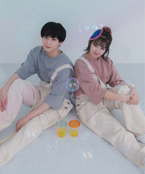 PairPair(ペアペア)の「ダンボールBIG T(ユニセックス)(Tシャツ/カットソー・レディース・オフホワイト/ピンク/イエロー/グレイッシュブルー・MEDIUM/LARGE)」の5枚目の写真