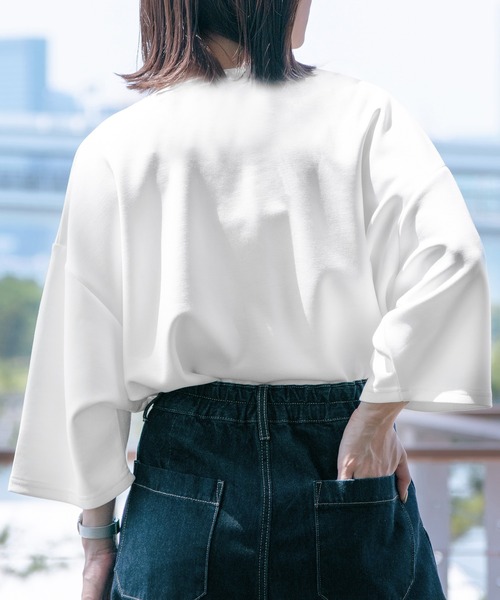 PairPair(ペアペア)の「ダンボールBIG T(ユニセックス)(Tシャツ/カットソー・レディース・オフホワイト/ピンク/イエロー/グレイッシュブルー・MEDIUM/LARGE)」の11枚目の写真