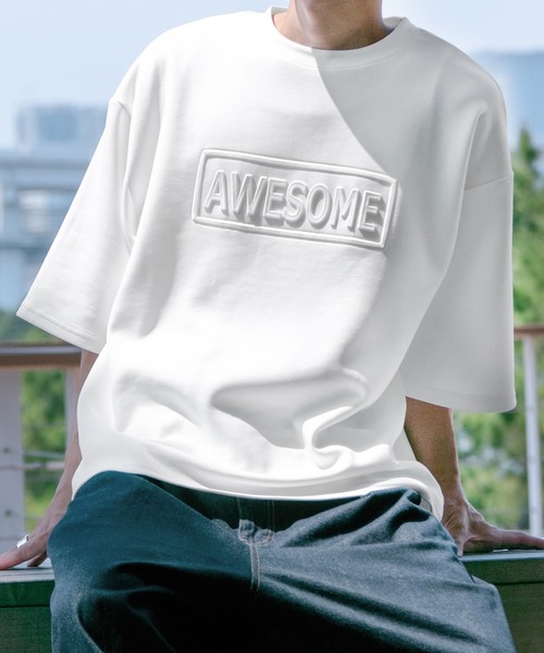PairPair(ペアペア)の「ダンボールBIG T(ユニセックス)(Tシャツ/カットソー・レディース・オフホワイト/ピンク/イエロー/グレイッシュブルー・MEDIUM/LARGE)」の13枚目の写真