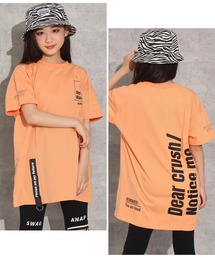 ANAP GｉRL（アナップガール）の「テープ付ビッグトップス（Tシャツ/カットソー・キッズ）」