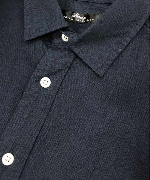Beno(ビーノ)の「ストレッチ コットン リネン レギュラーカラー 7分袖シャツ(シャツ/ブラウス・メンズ・ホワイト/ブラック/グレー/オレンジ/カーキ/ネイビー/ピンク/サックスブルー/ブルー/グリーン/ライトピンク・LL/M/L)」の15枚目の写真
