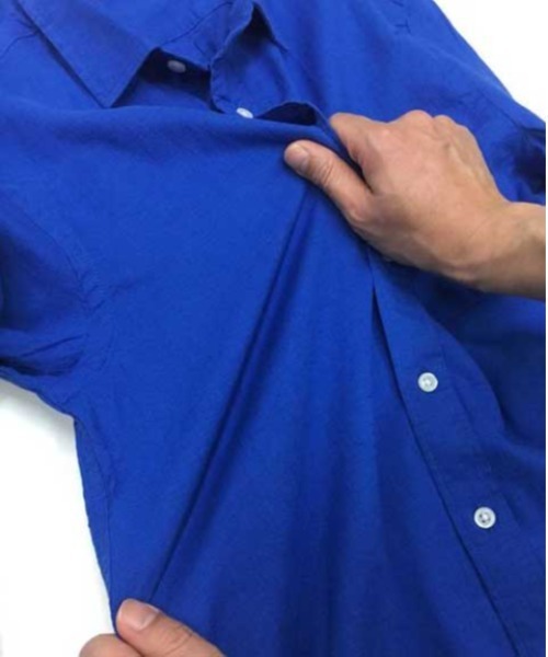 Beno(ビーノ)の「ストレッチ コットン リネン レギュラーカラー 7分袖シャツ(シャツ/ブラウス・メンズ・ホワイト/ブラック/グレー/オレンジ/カーキ/ネイビー/ピンク/サックスブルー/ブルー/グリーン/ライトピンク・LL/M/L)」の22枚目の写真