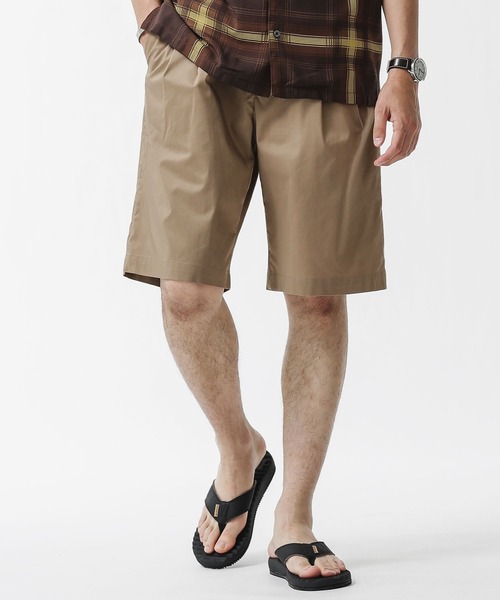 NANO universe（ナノユニバース）の「SOLOTEXタイプライターイージ2タックショーツ（その他パンツ・メンズ・ブラック/カーキ/ベージュ・M/S/L）」の2枚目の写真