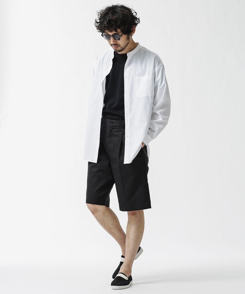 NANO universe（ナノユニバース）の「SOLOTEXタイプライターイージ2タックショーツ（その他パンツ・メンズ・ブラック/カーキ/ベージュ・M/S/L）」の12枚目の写真