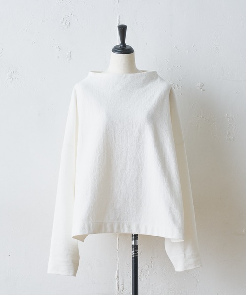 BEARDSLEY(ビアズリー)の「ボトルネックプルオーバー(Tシャツ/カットソー・レディース・チャコールグレー/ホワイト・FREE)」の5枚目の写真